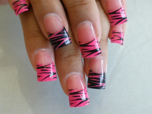 Awesome Nail Arts [Animal Design] Zebra Airbrush